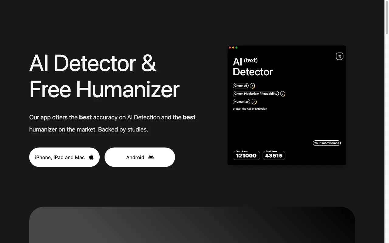 AI Text Detector - Detect ChatGPT with iPhone or Android Camera — preview screenshot