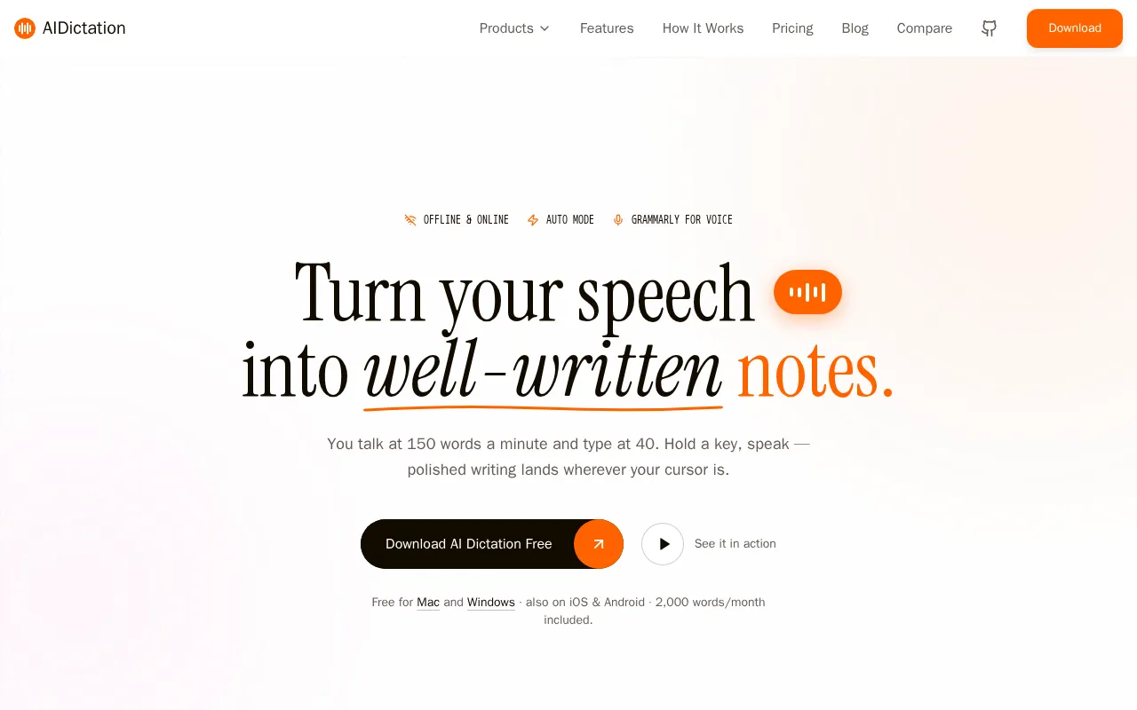 AI Dictation — preview screenshot