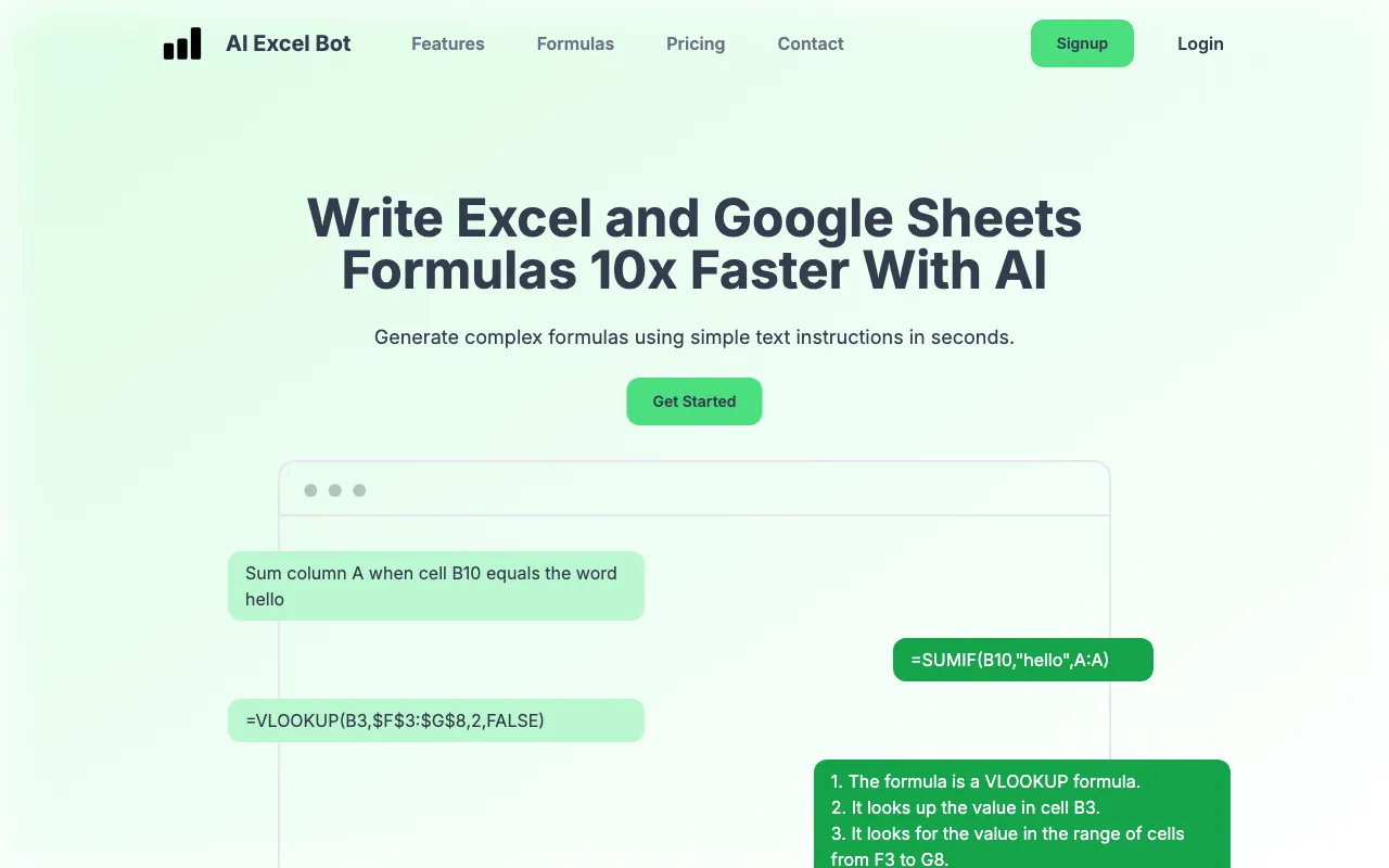 AI Excel Bot — preview screenshot