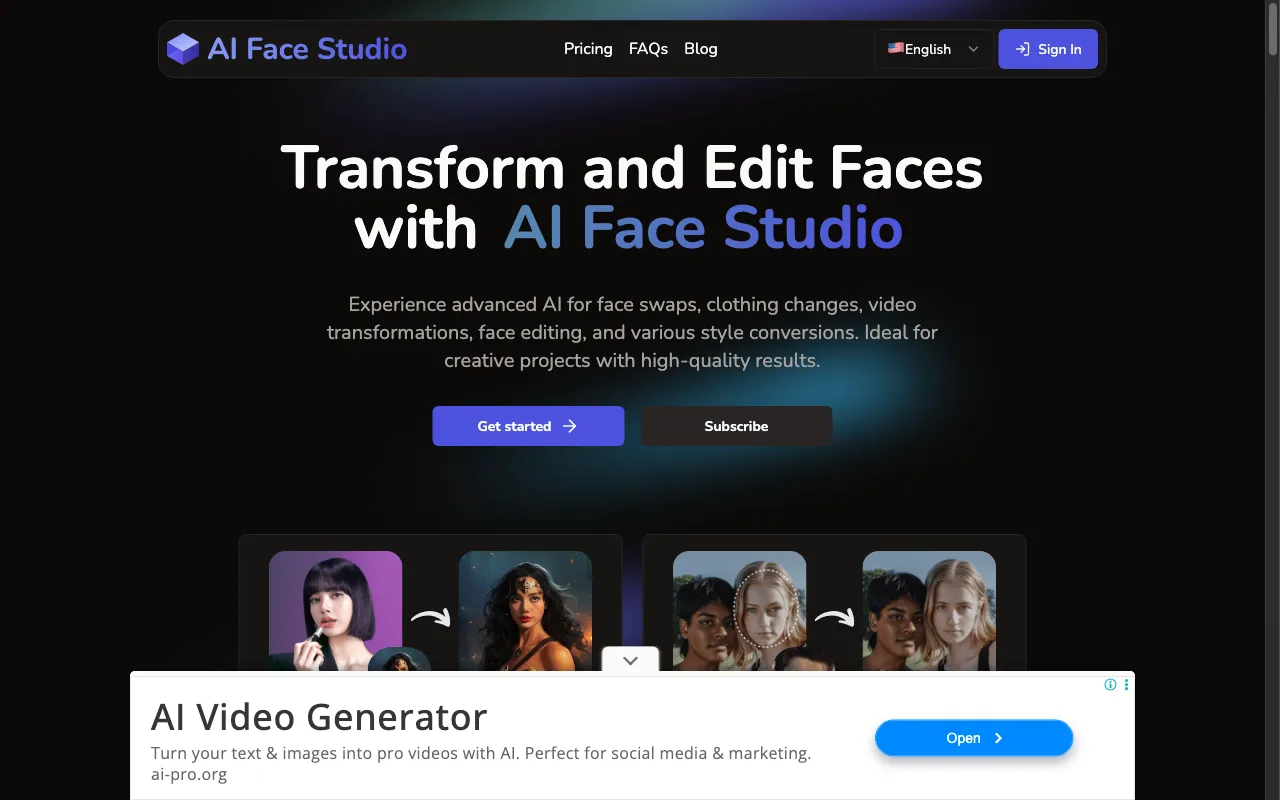 AI Face Studio — preview screenshot