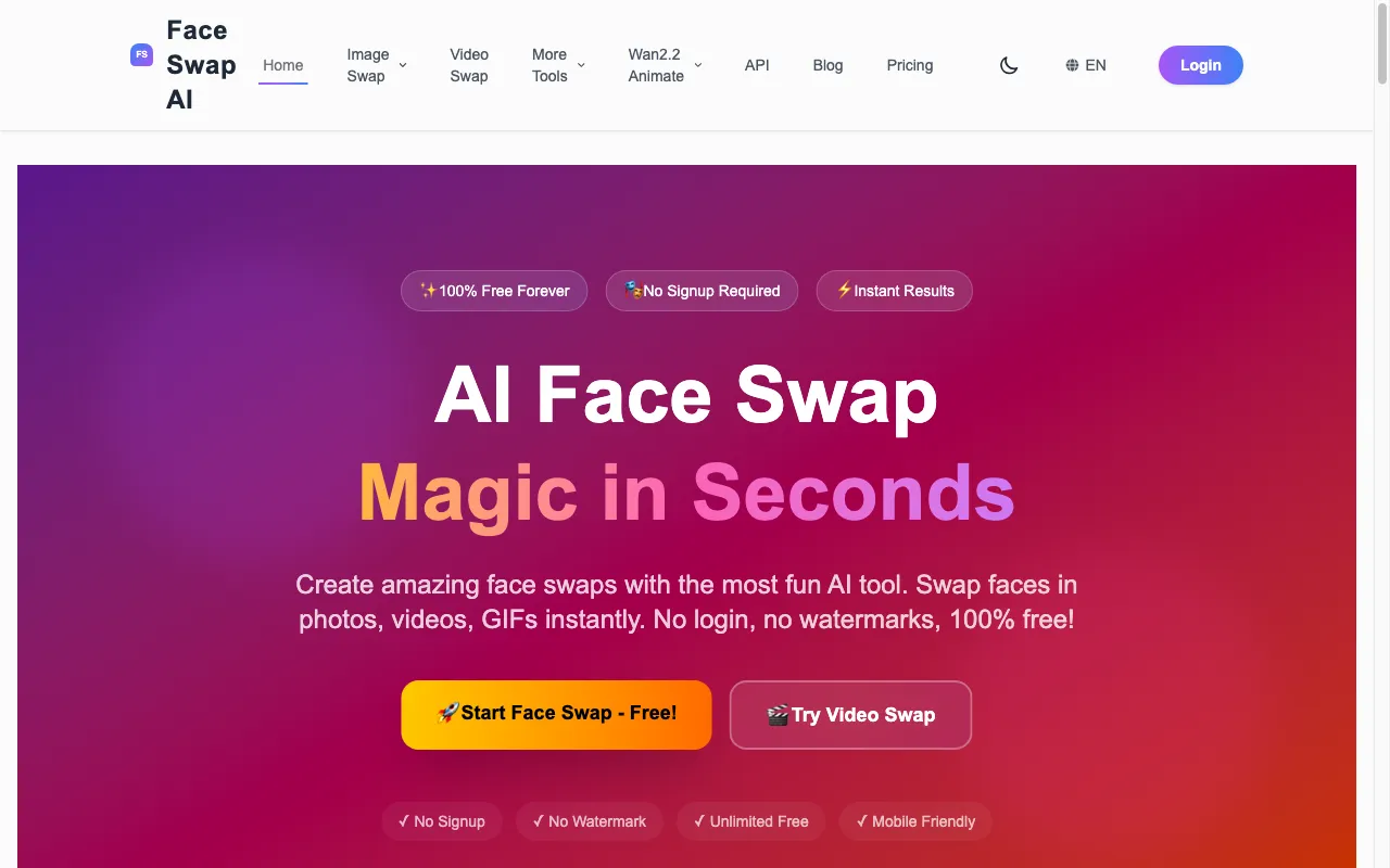 ai face swap — preview screenshot