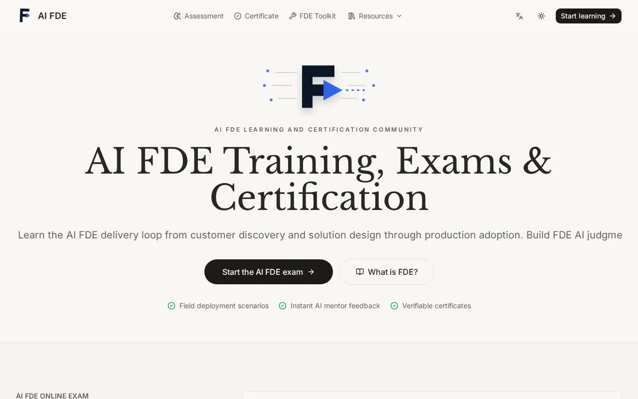 AI FDE — preview screenshot