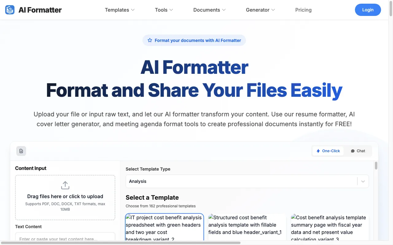 AI Formatter — preview screenshot