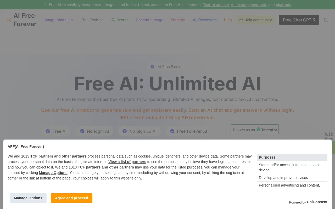 AI Free Forever — preview screenshot