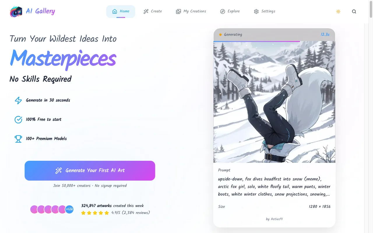 Ai Gallery — preview screenshot