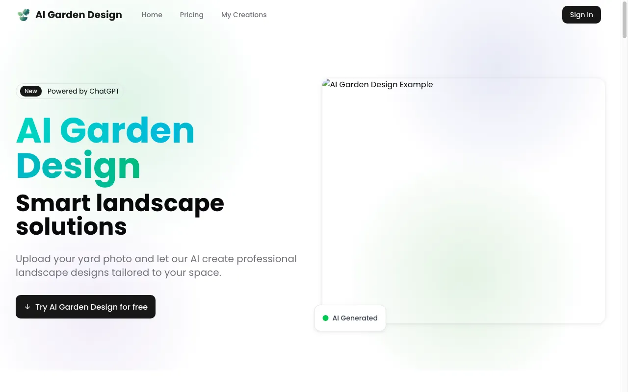 AI Garden Design — preview screenshot