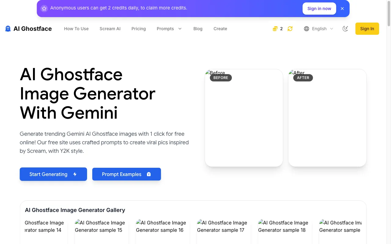AI Ghostface — preview screenshot