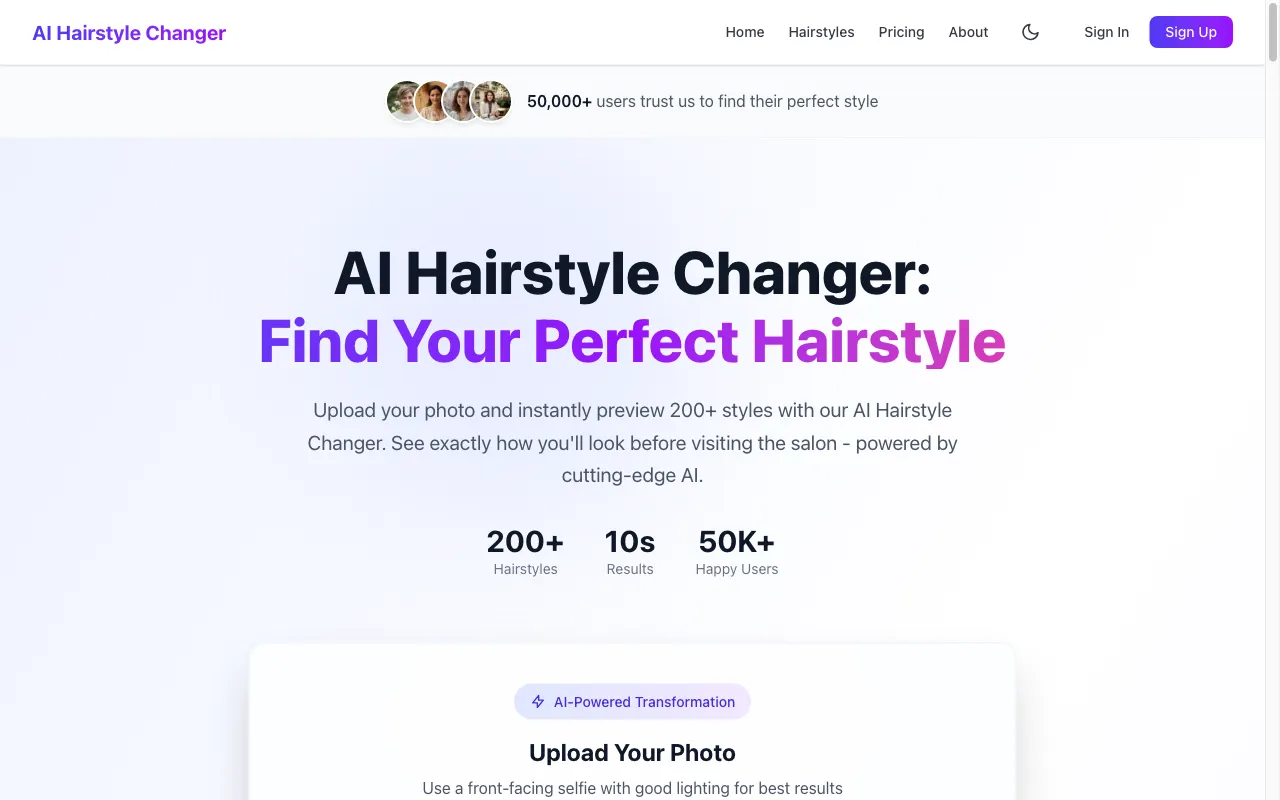 AI Hairstyle Changer — preview screenshot