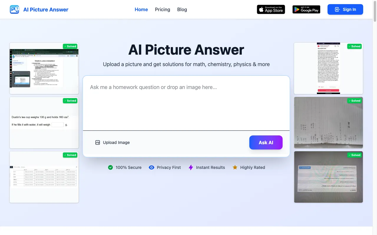 AI Picture Answer — preview screenshot