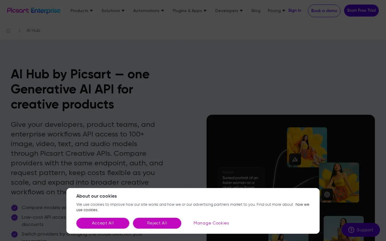 AI HUB by Picsart — preview screenshot