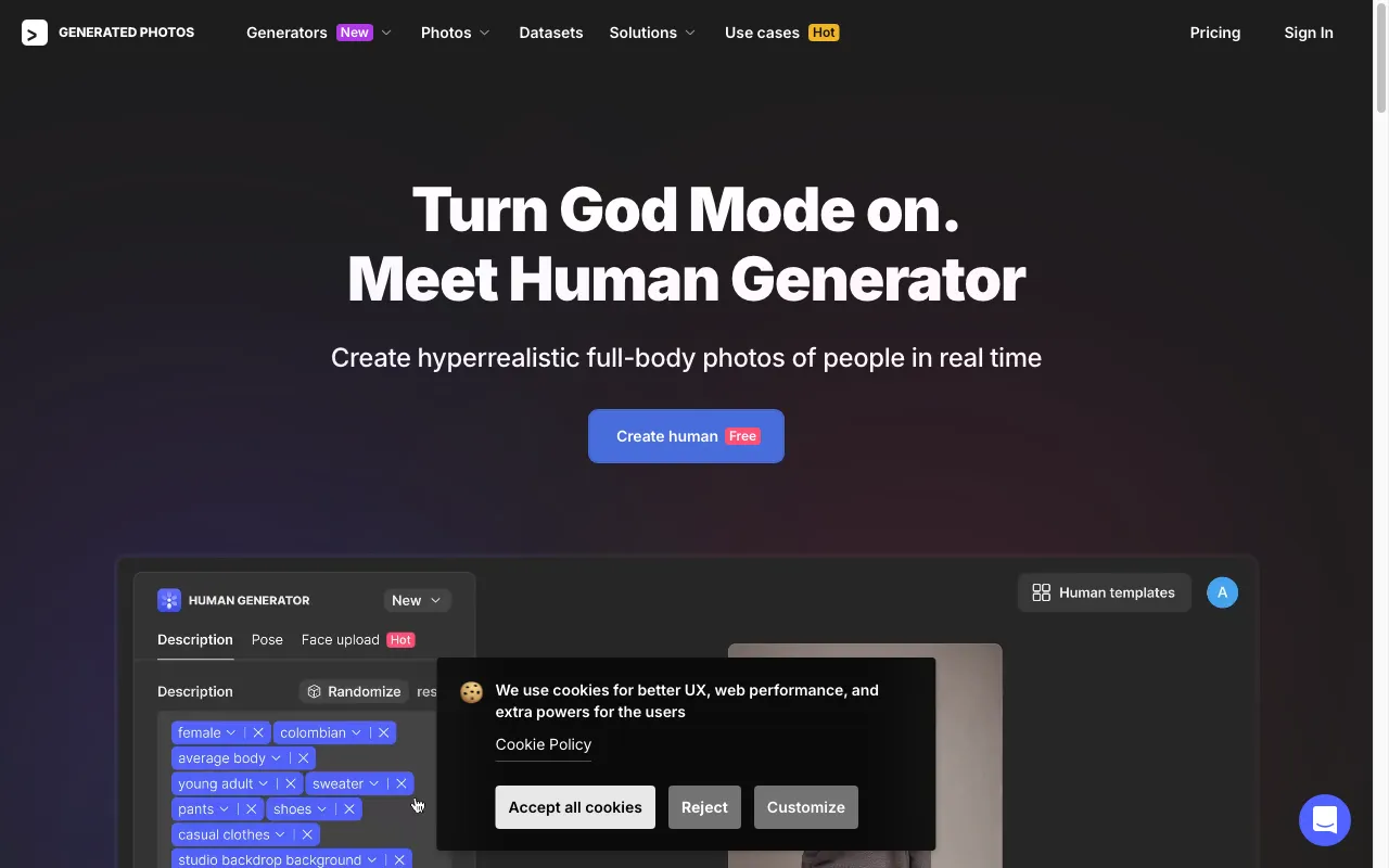 AI Human Generator — preview screenshot