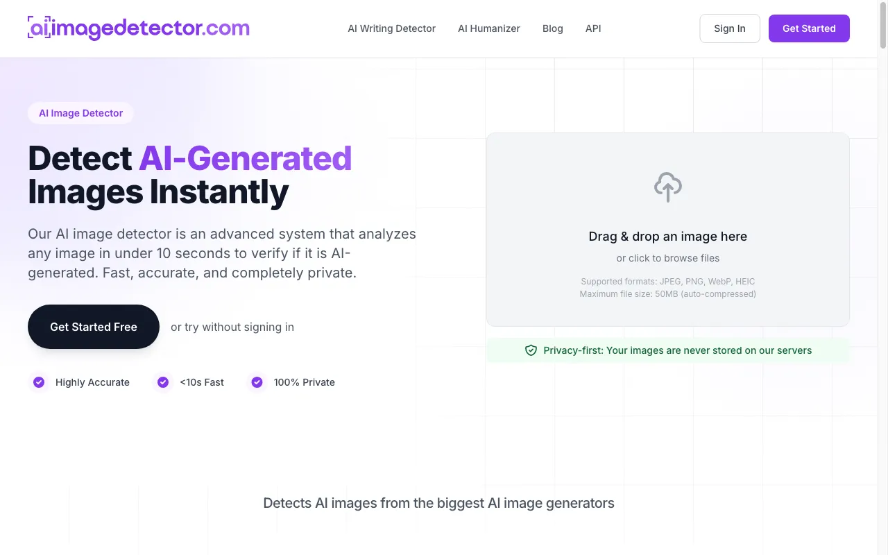 AI Image Detector — preview screenshot