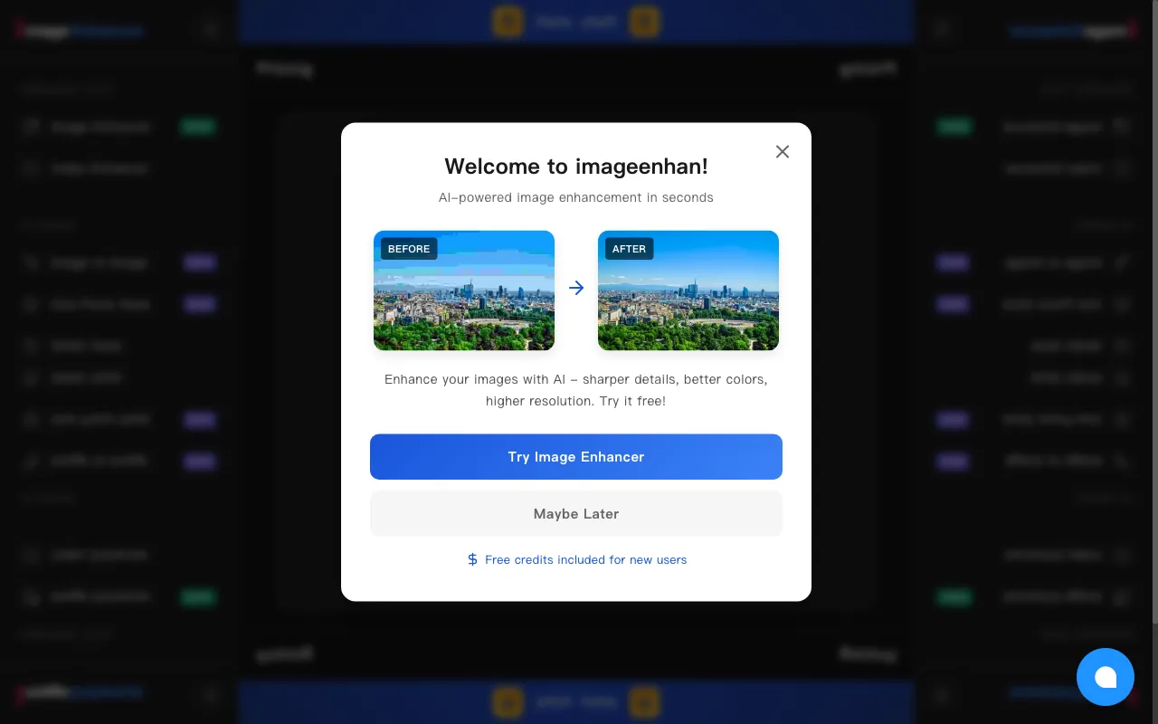 www.imageenhan.com — pricing page