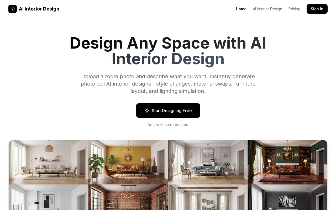 AI Interior Design — preview screenshot
