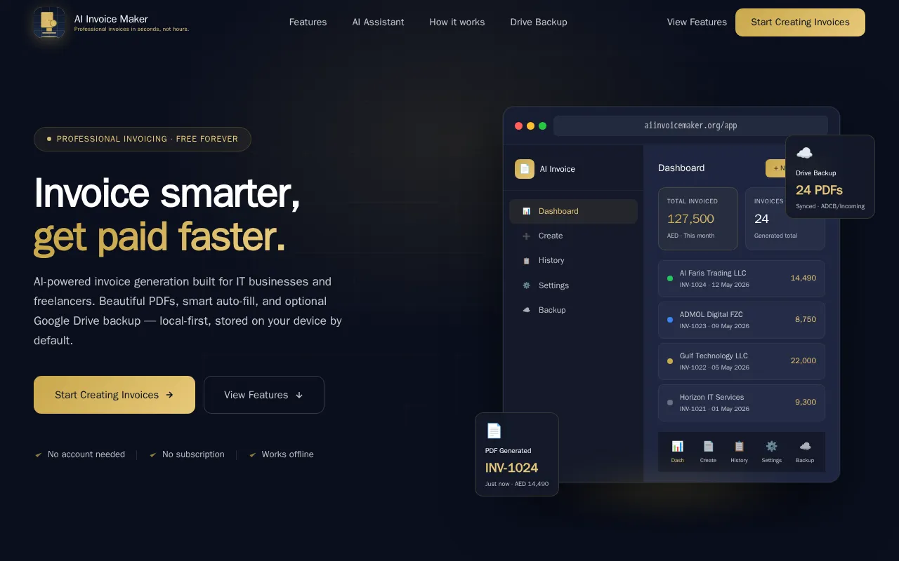 AI Invoice Maker — preview screenshot