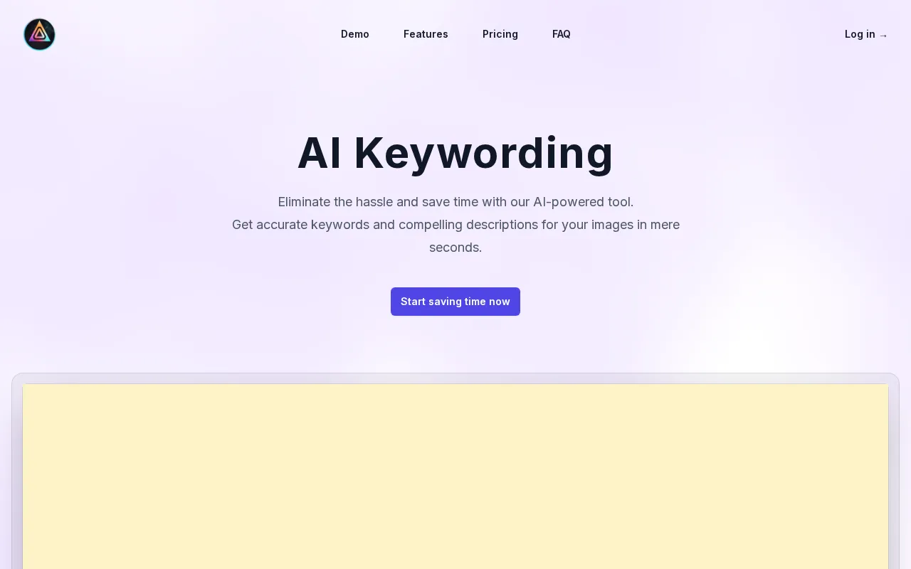 AI Keywording — preview screenshot