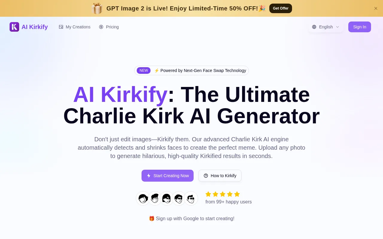 AI Kirkify Meme Generator — preview screenshot