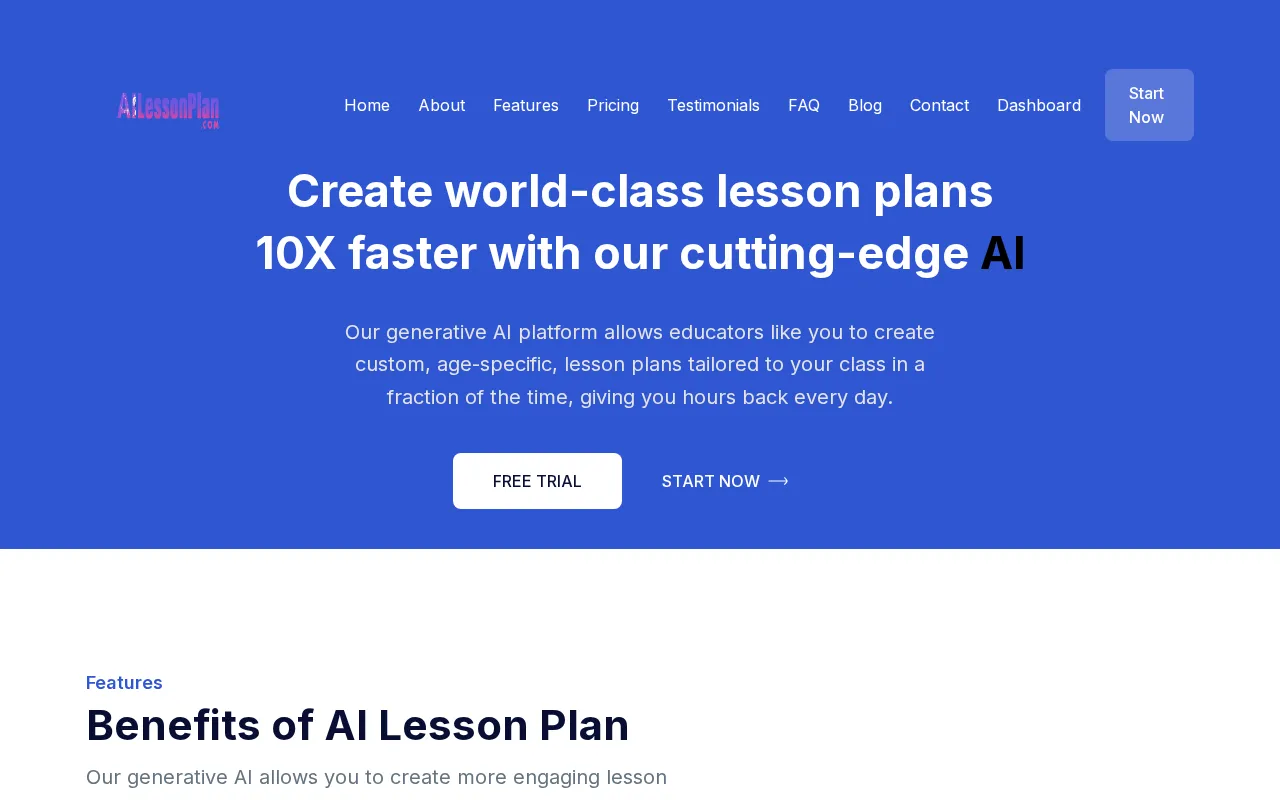 AI Lesson Plan — pricing page