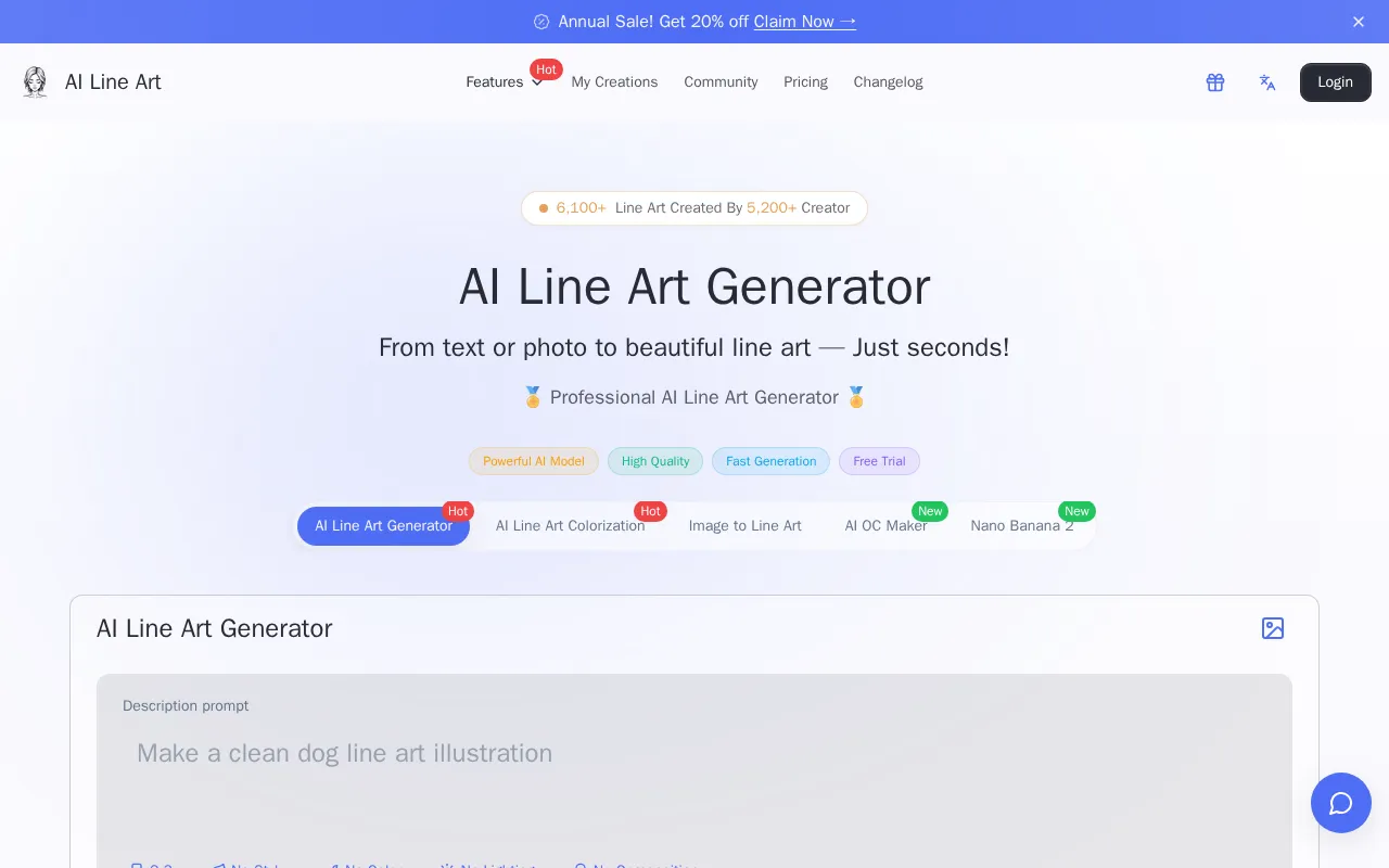 AI Line Art — preview screenshot