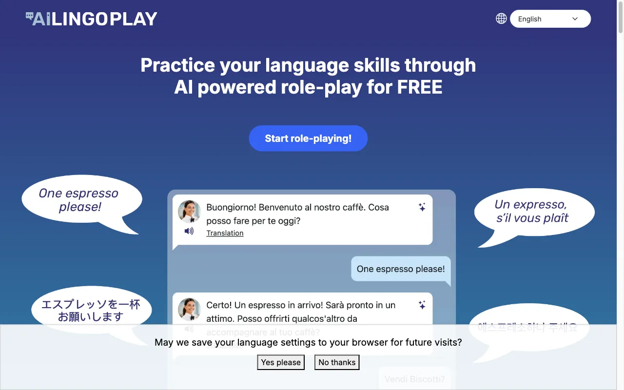 AI LingoPlay — preview screenshot
