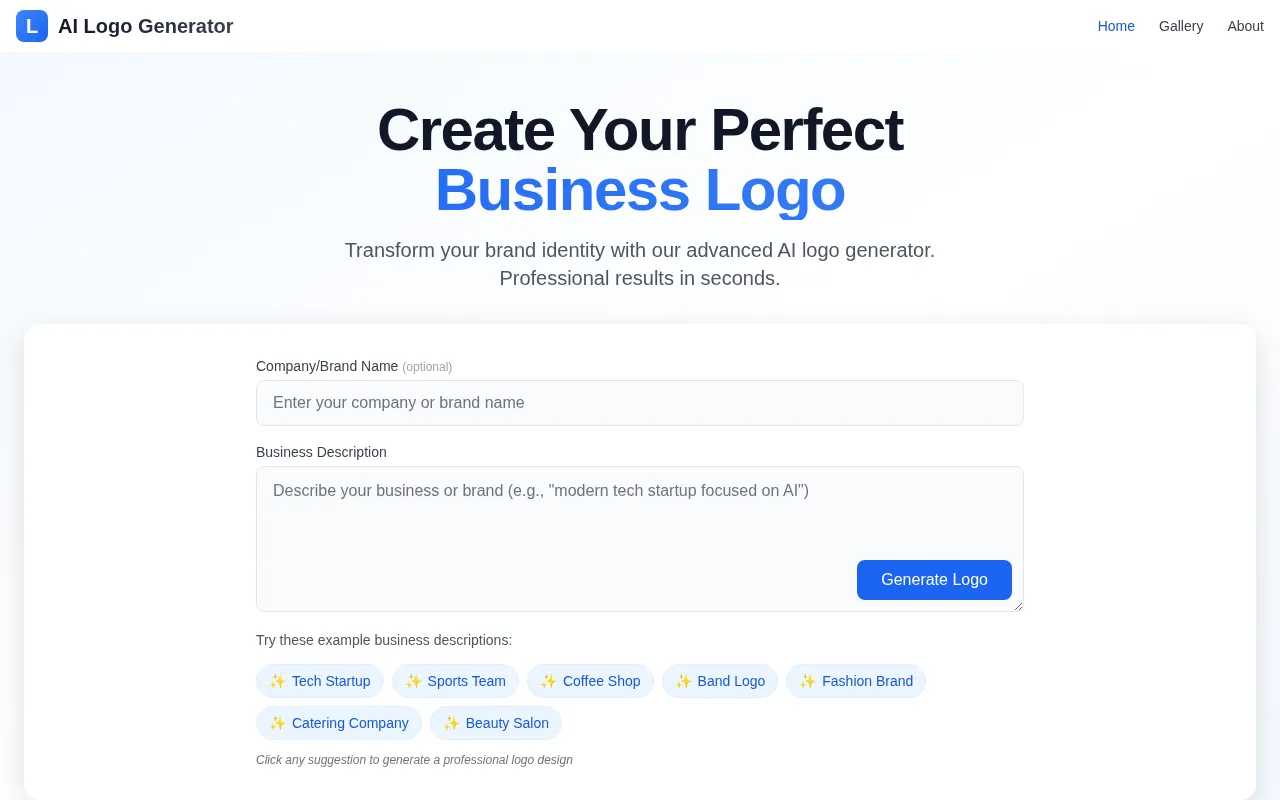 AI Logo Generator — preview screenshot