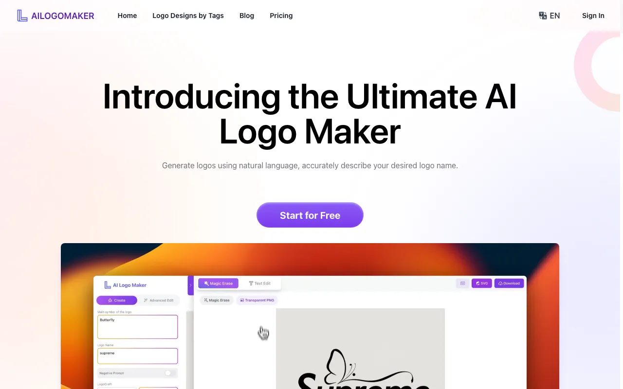 AI Logo Maker IO — preview screenshot