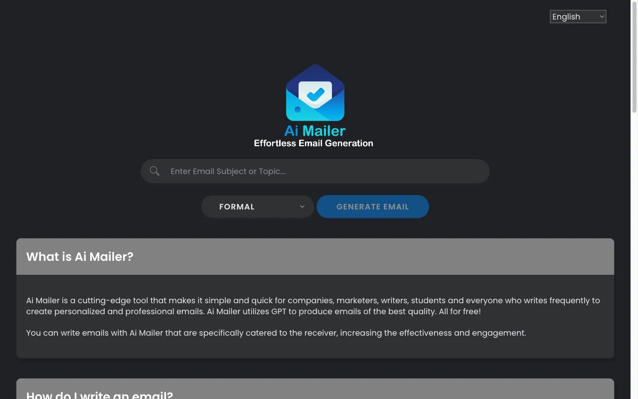 AI Mailer — preview screenshot