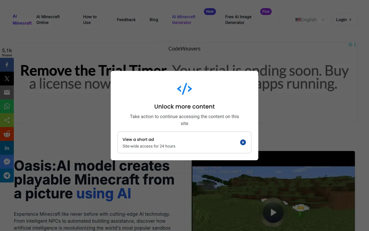 AI Minecraft — preview screenshot