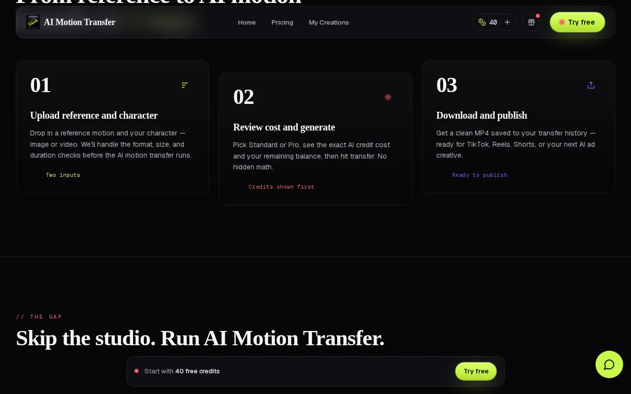 AI Motion Transfer — preview screenshot