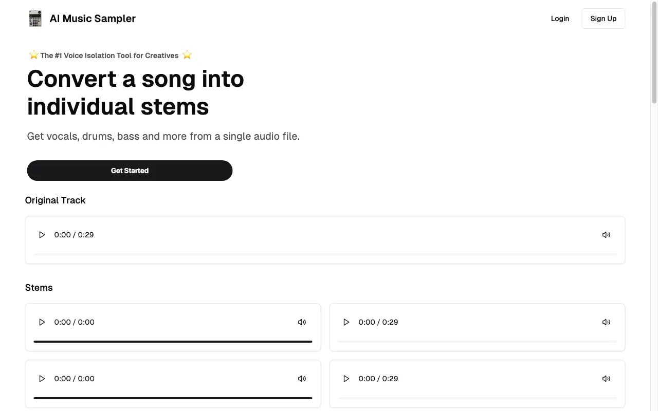 AI Music Sampler — preview screenshot
