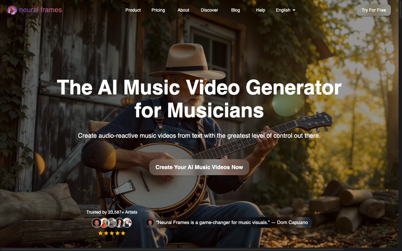 AI music video generator — preview screenshot