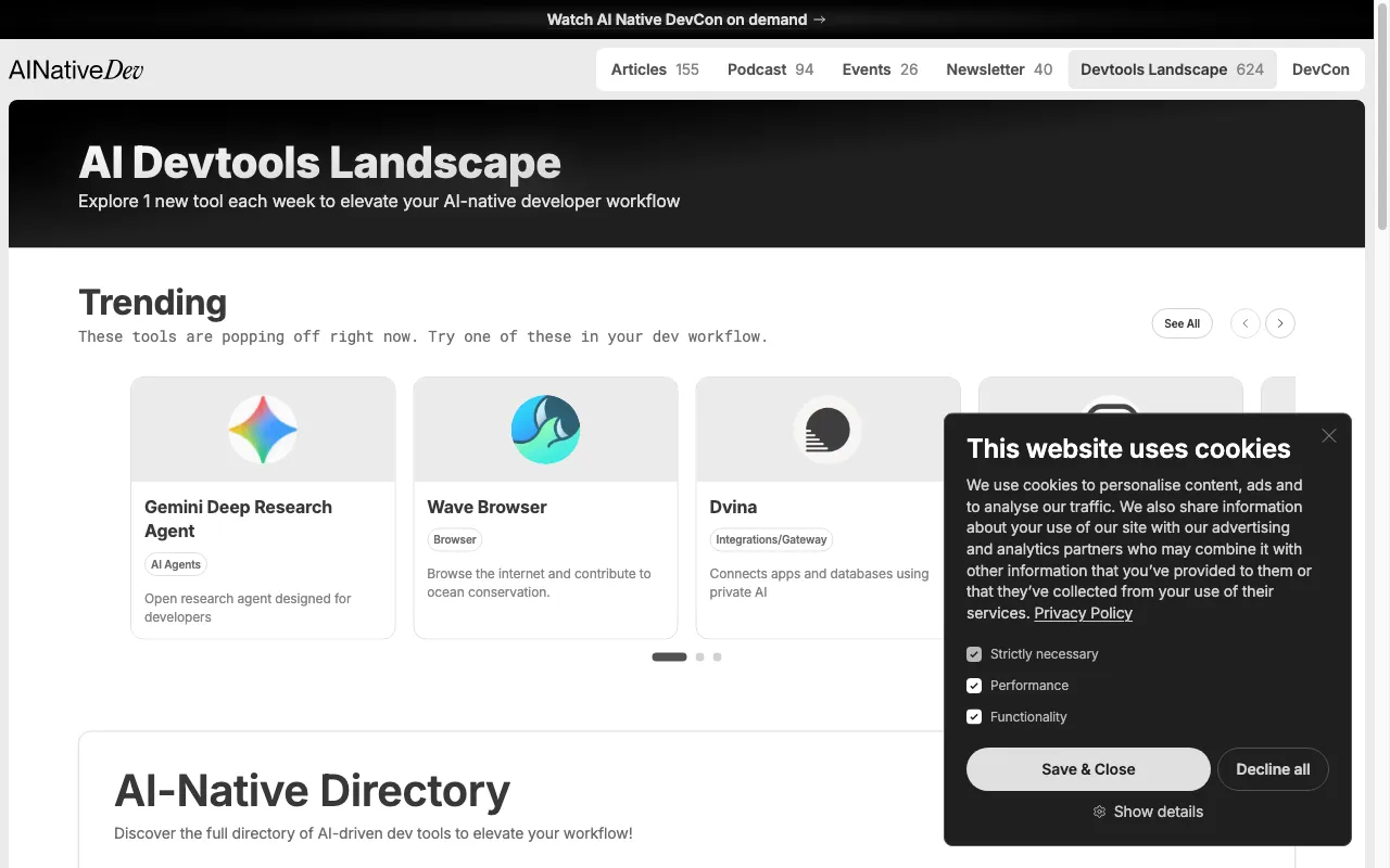 AI Native Dev Landscape — preview screenshot