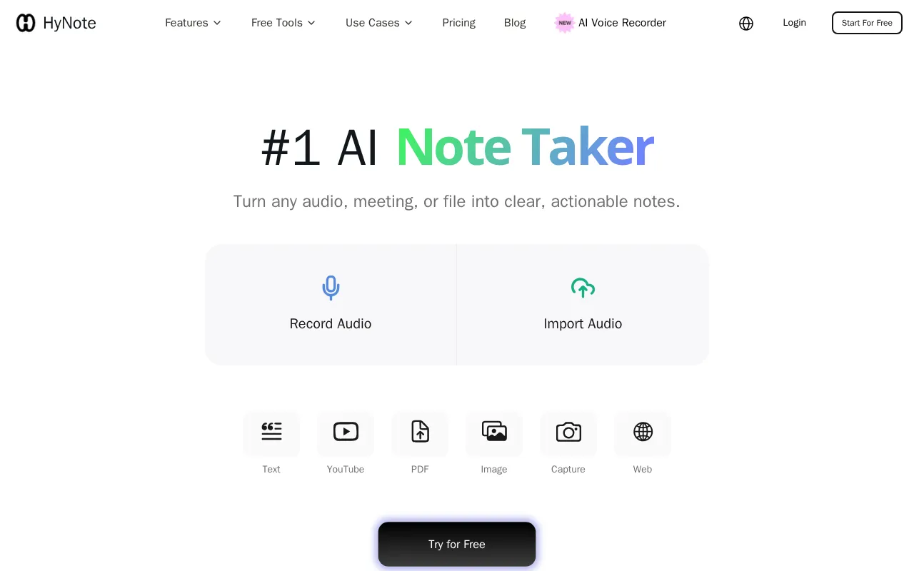 HyNote - AI Note Taker — preview screenshot