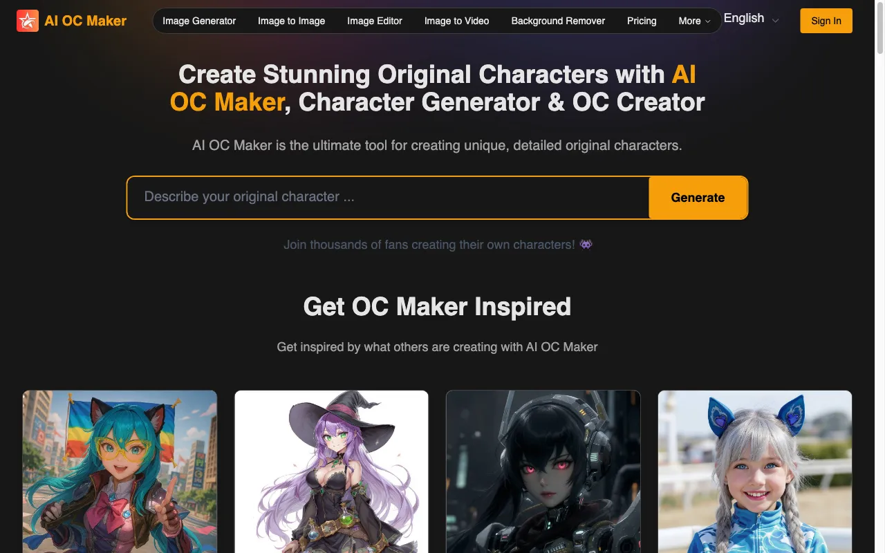AI OC Maker — preview screenshot