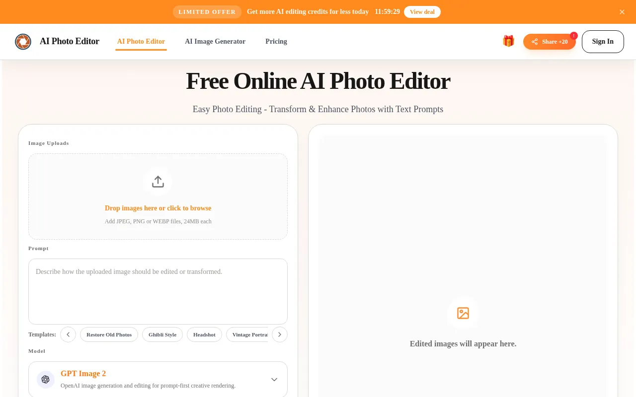 AI Photo Editor — preview screenshot