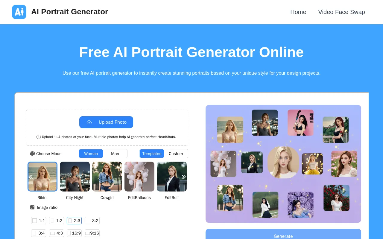 AI Portrait Generator — preview screenshot