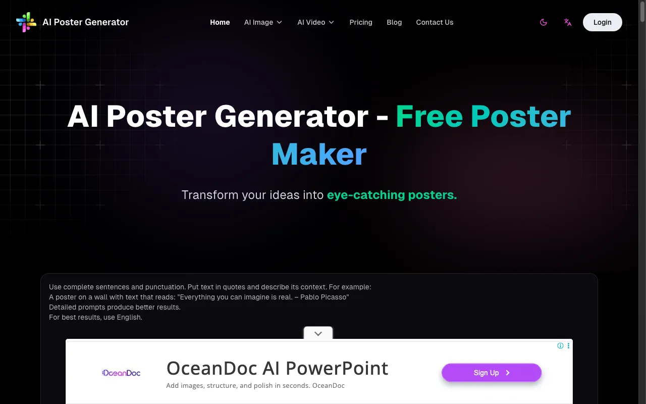 AI Poster Maker — preview screenshot