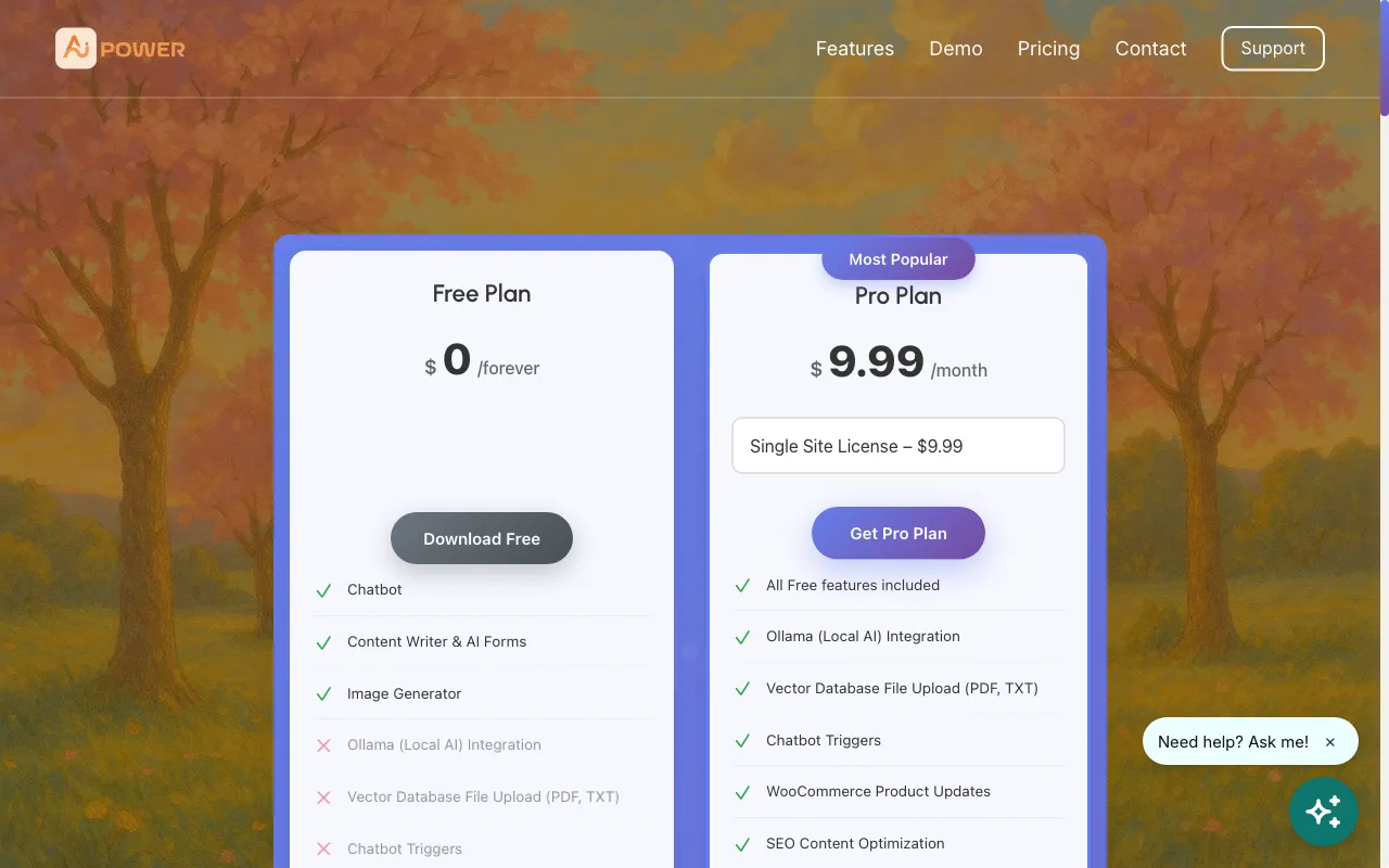 AI Power — pricing page