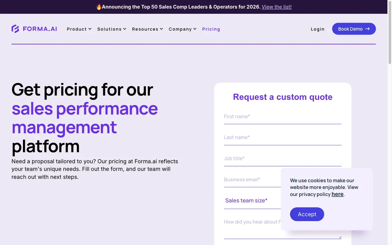 Forma.ai — pricing page