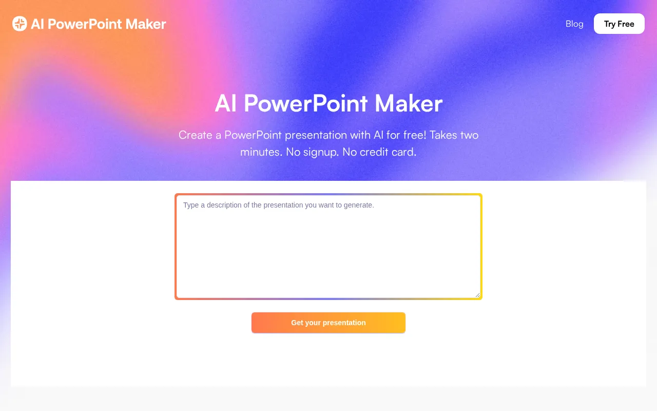 AI PowerPoint Maker — preview screenshot