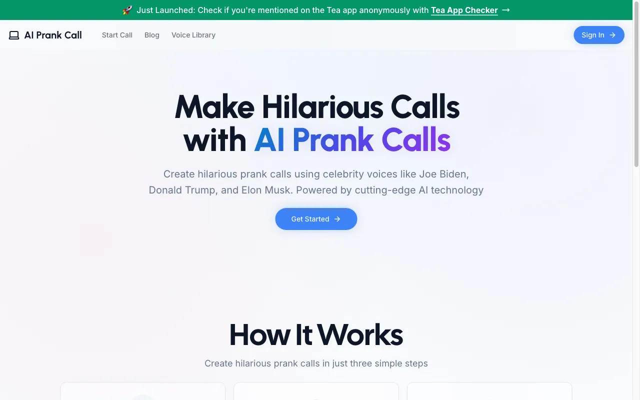 AI Prank Call — preview screenshot