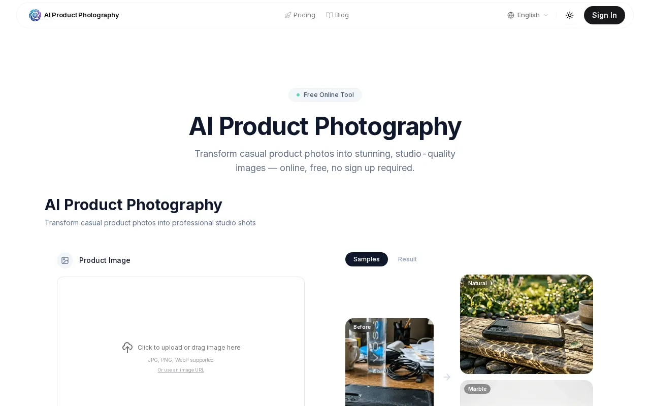 AI Product Photography — preview screenshot