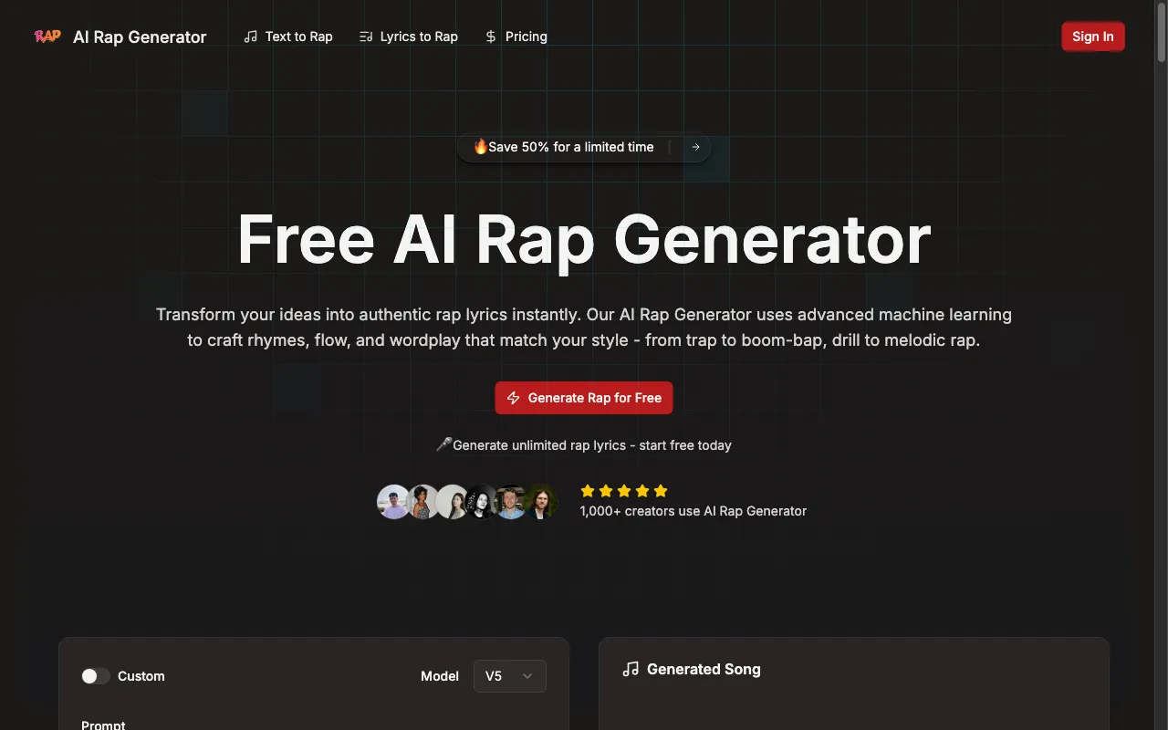 AI Rap Generator — preview screenshot