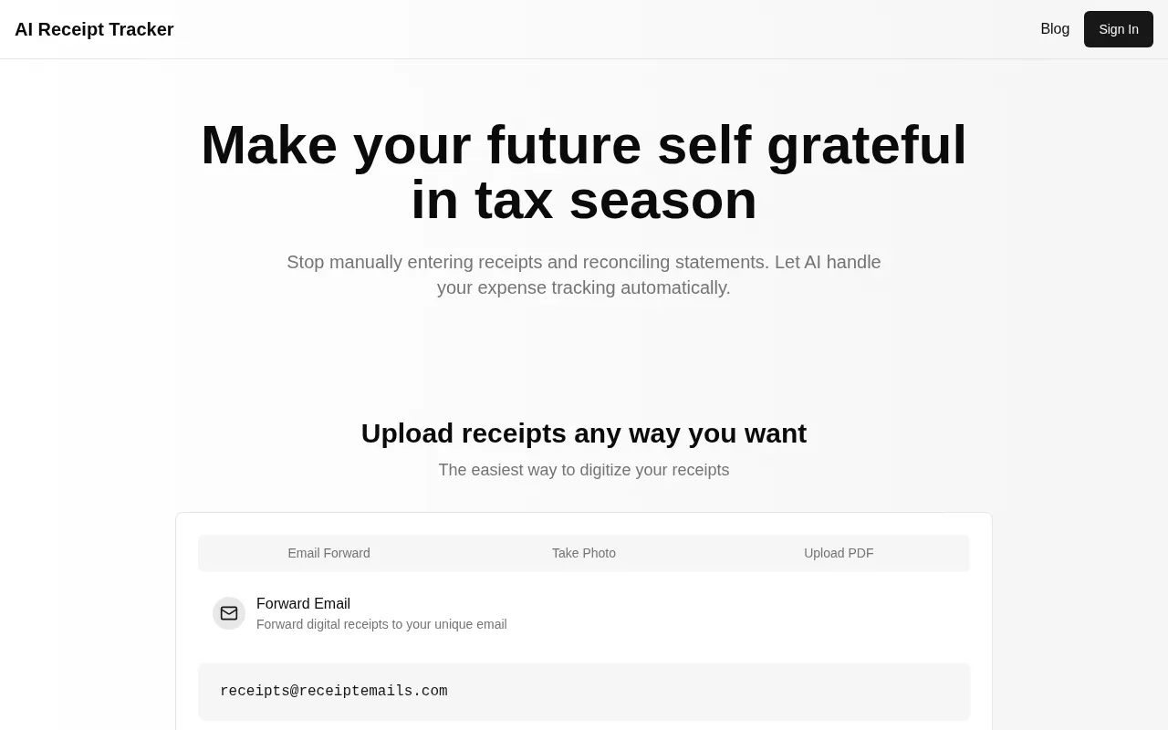 AI Receipt Tracker — preview screenshot