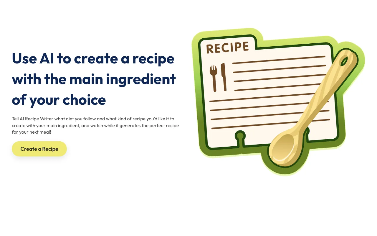 AI Recipe Writer — preview screenshot