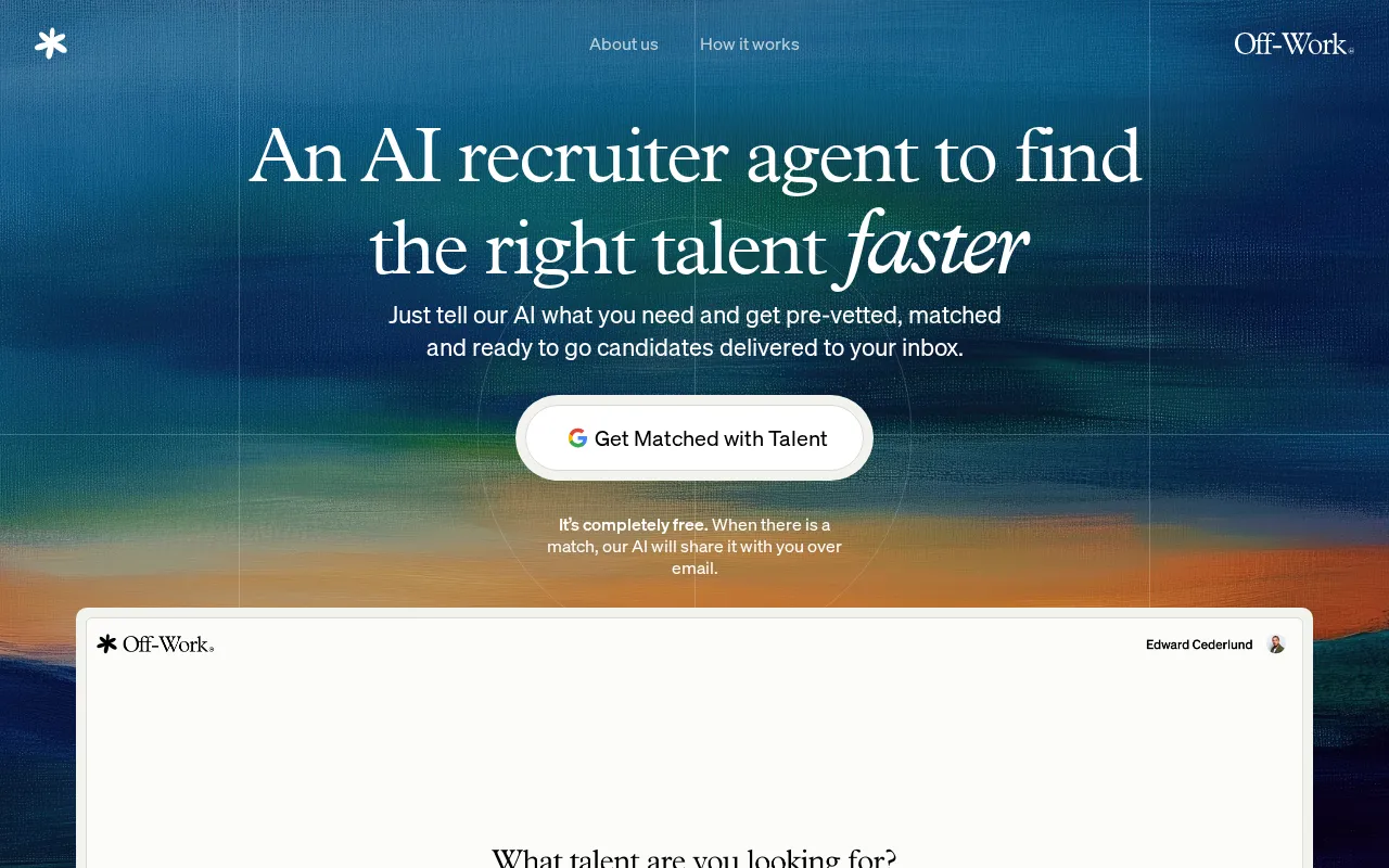 AI Recruiter by Off-Work — preview screenshot