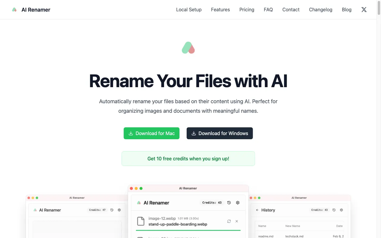 AI Renamer — preview screenshot