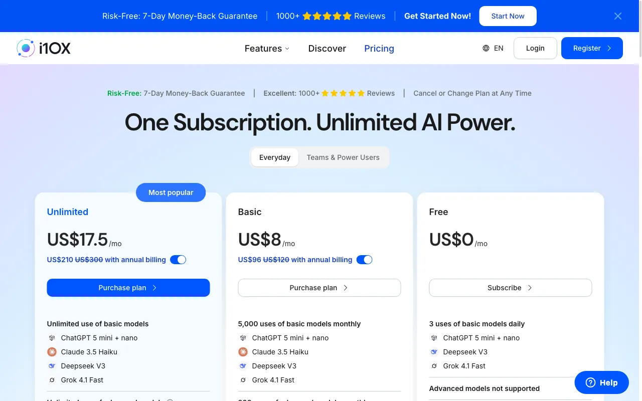 AI SEO Content Generator — pricing page