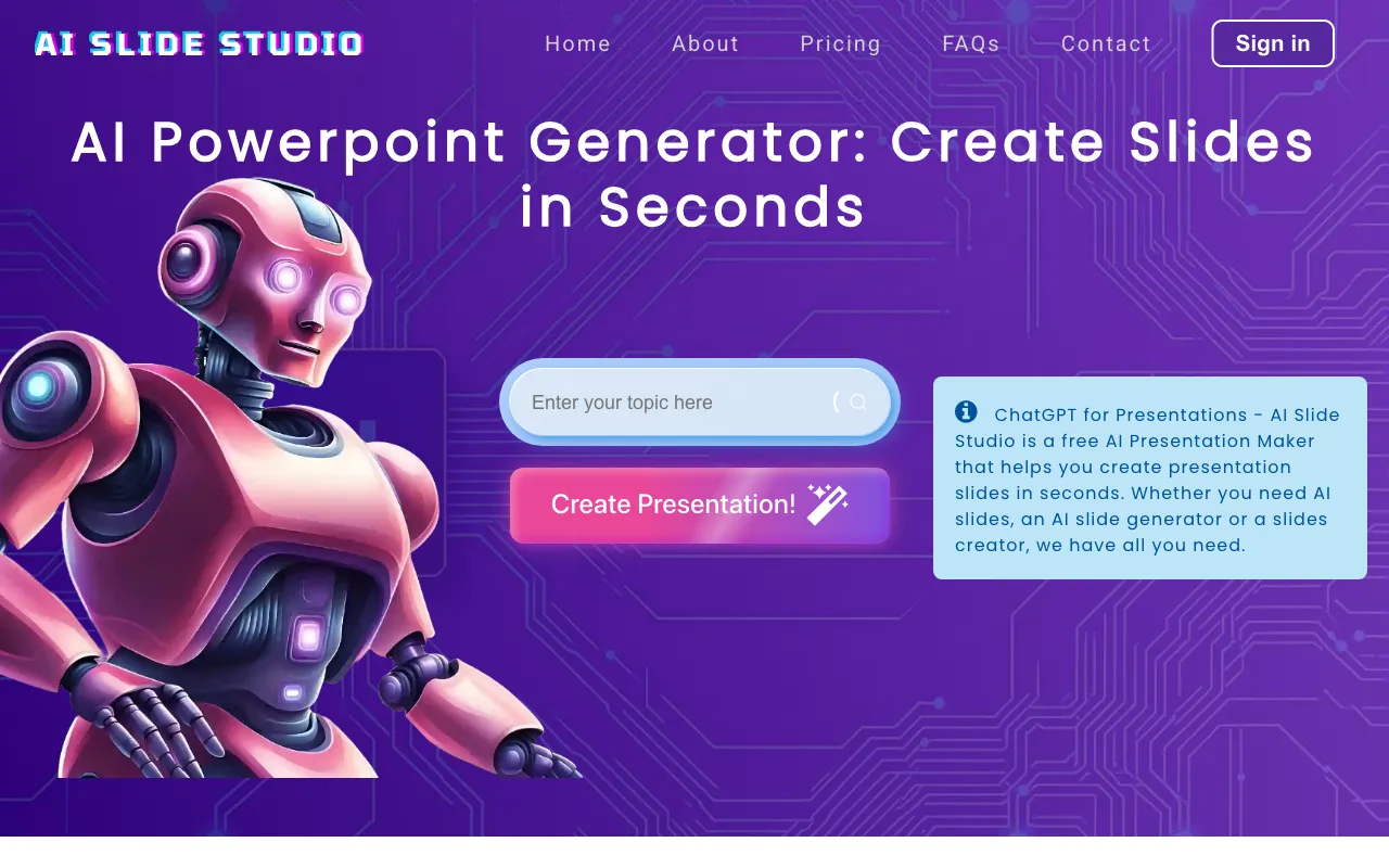 AI Slide Studio — preview screenshot