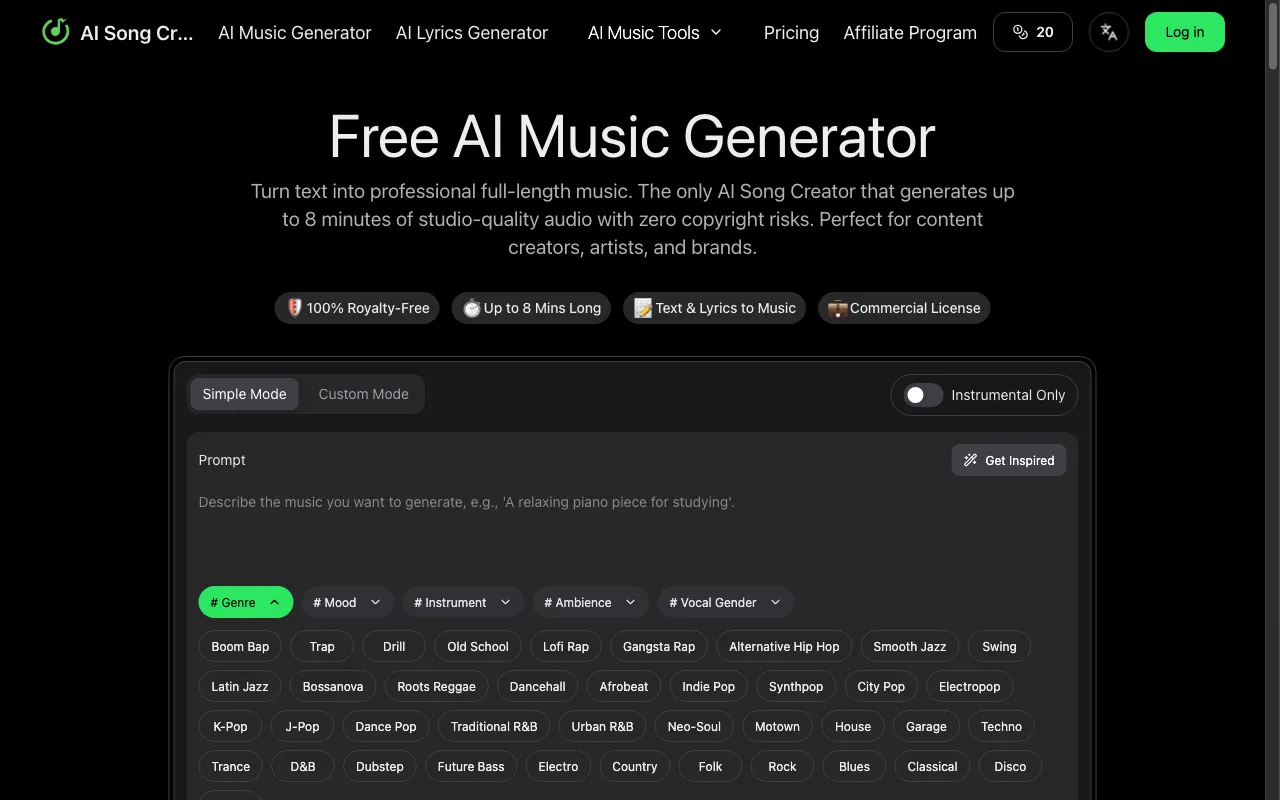 ai song creator — preview screenshot